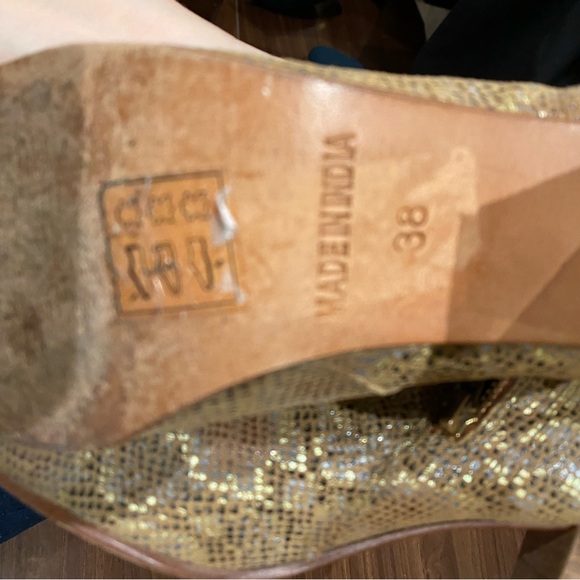 LLANI / modern boot block heel ankle bootie in sueded snake 38 - Picture 7 of 9